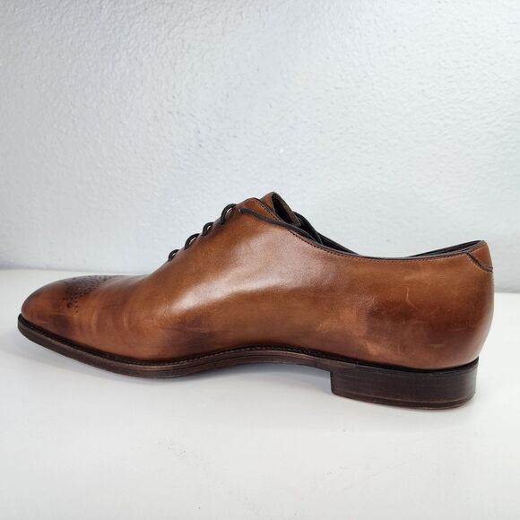 Rare Ralph Lauren Purple Label Wholecut Oxford Shoes 9.5 Brown Made in England - Picture 12 of 16